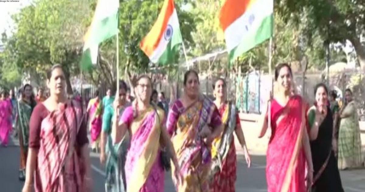 Mother's Day: Over 3,000 women participate in 'Saree Walkathon' event organised by Rajkot Police